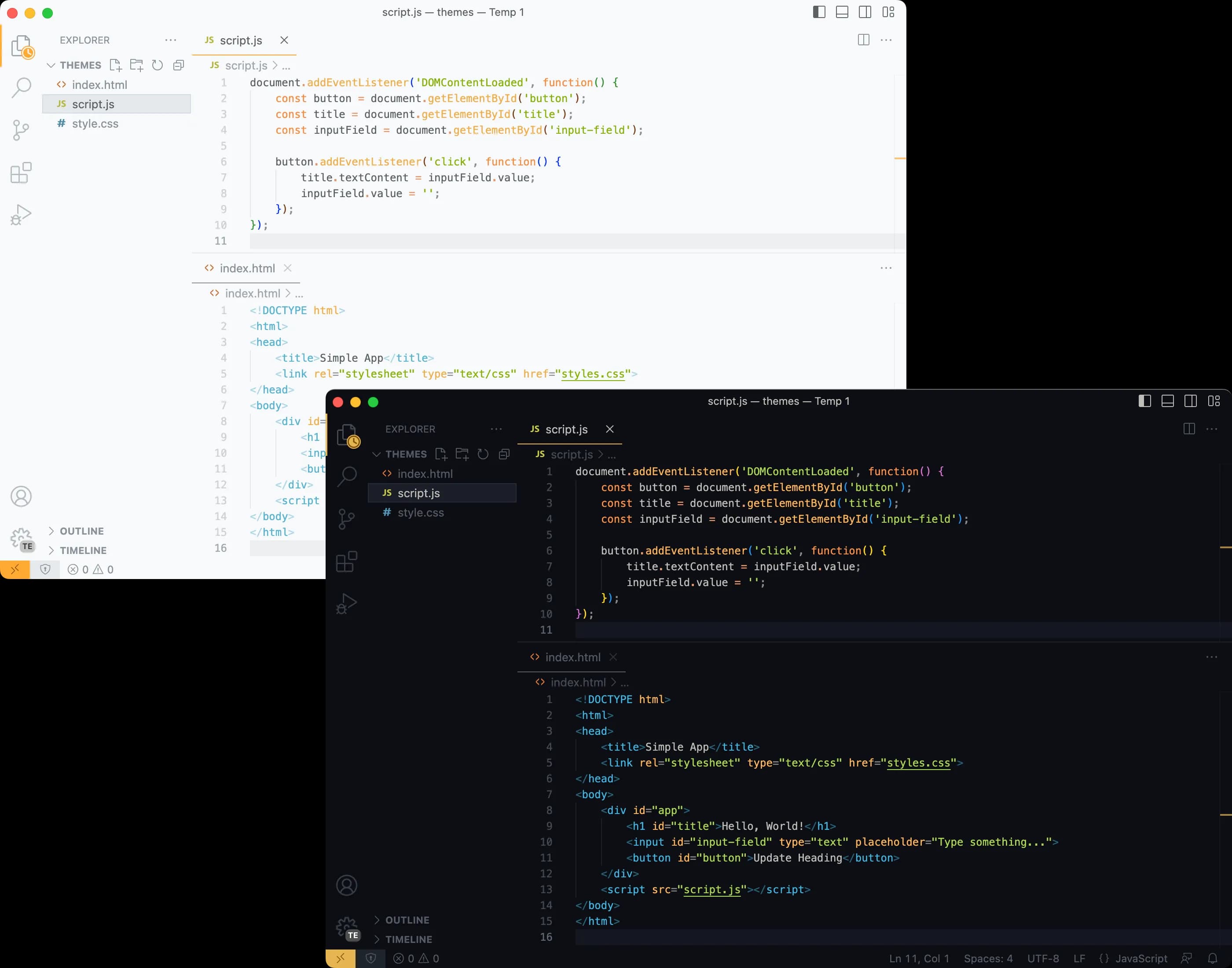 Ayu VSCode Theme