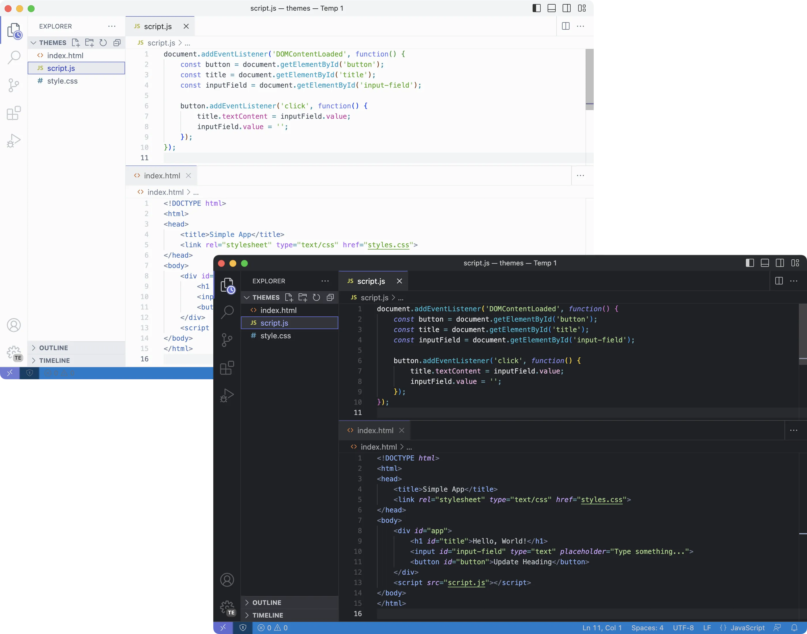 Linear VSCode Theme