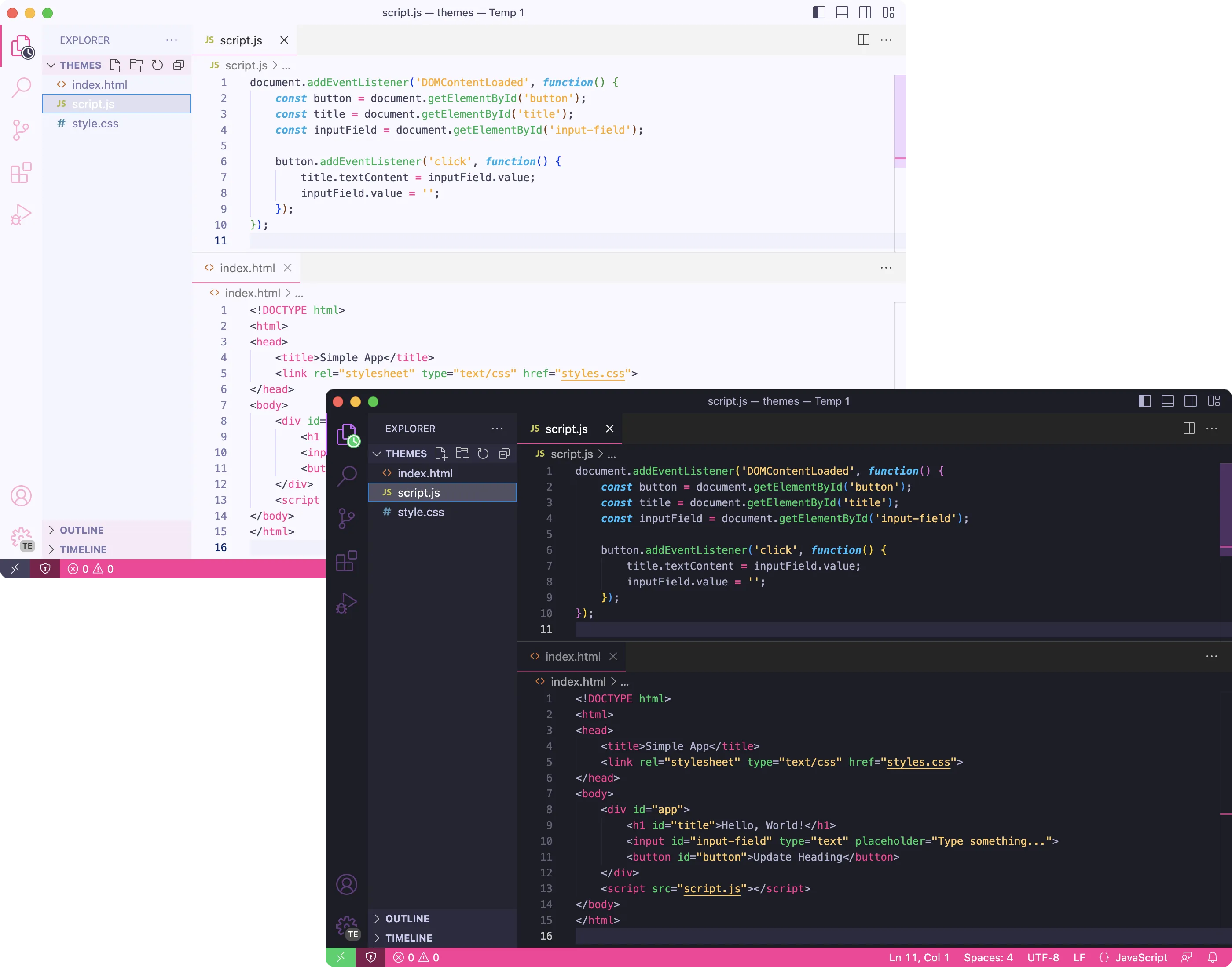 Tinacious Design VSCode Theme