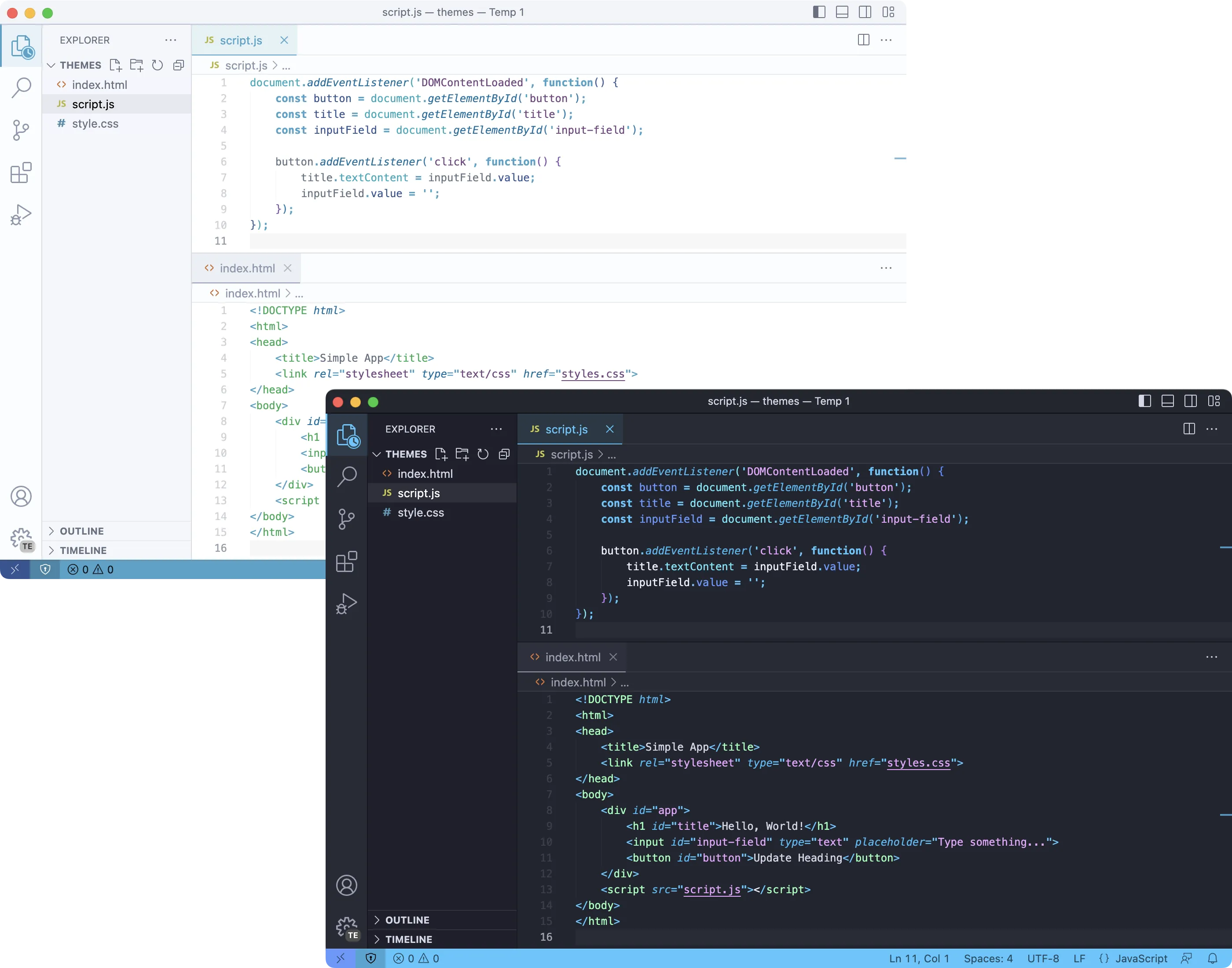 Calm Days, Sober Nights VSCode Theme