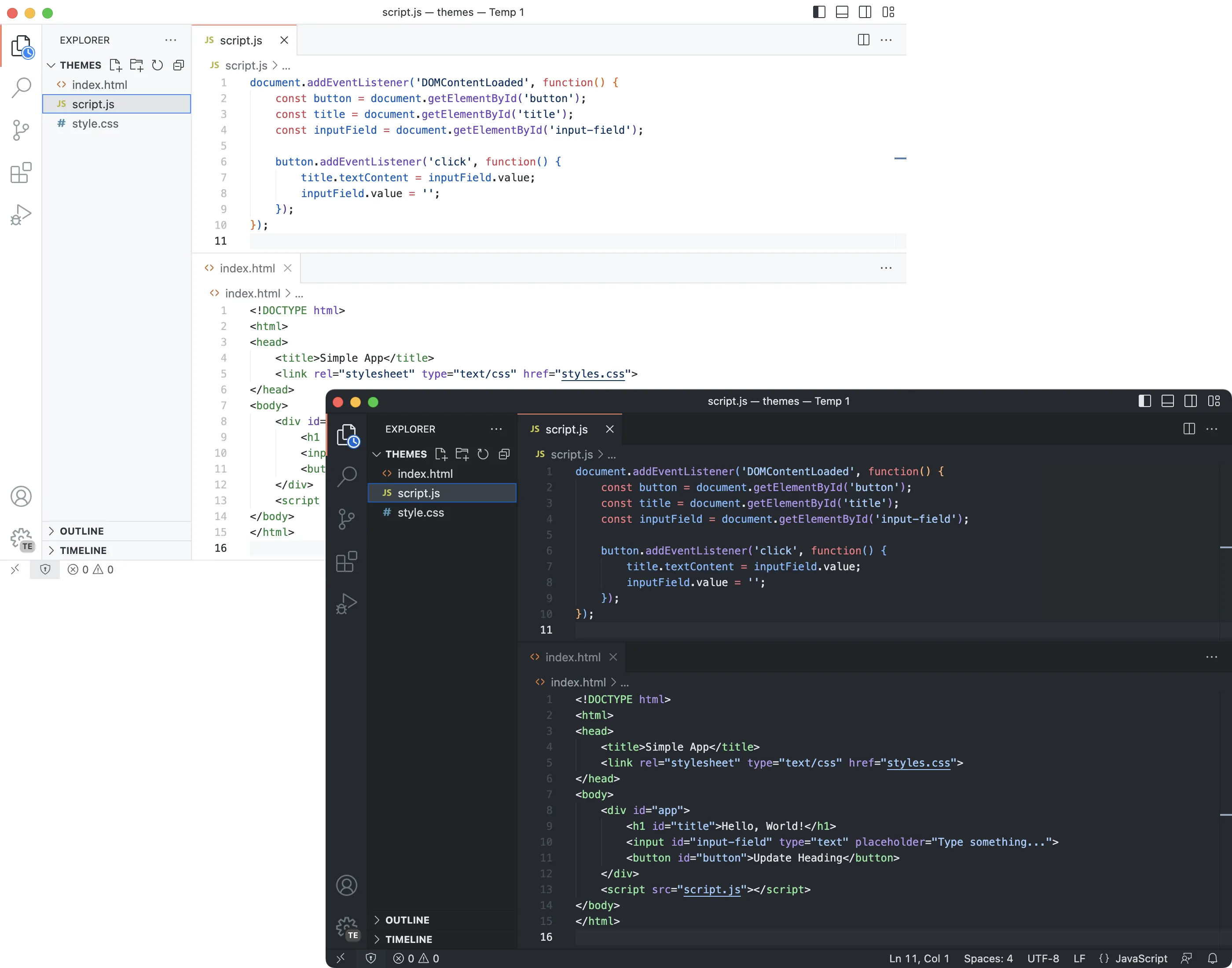 GitHub VSCode Theme