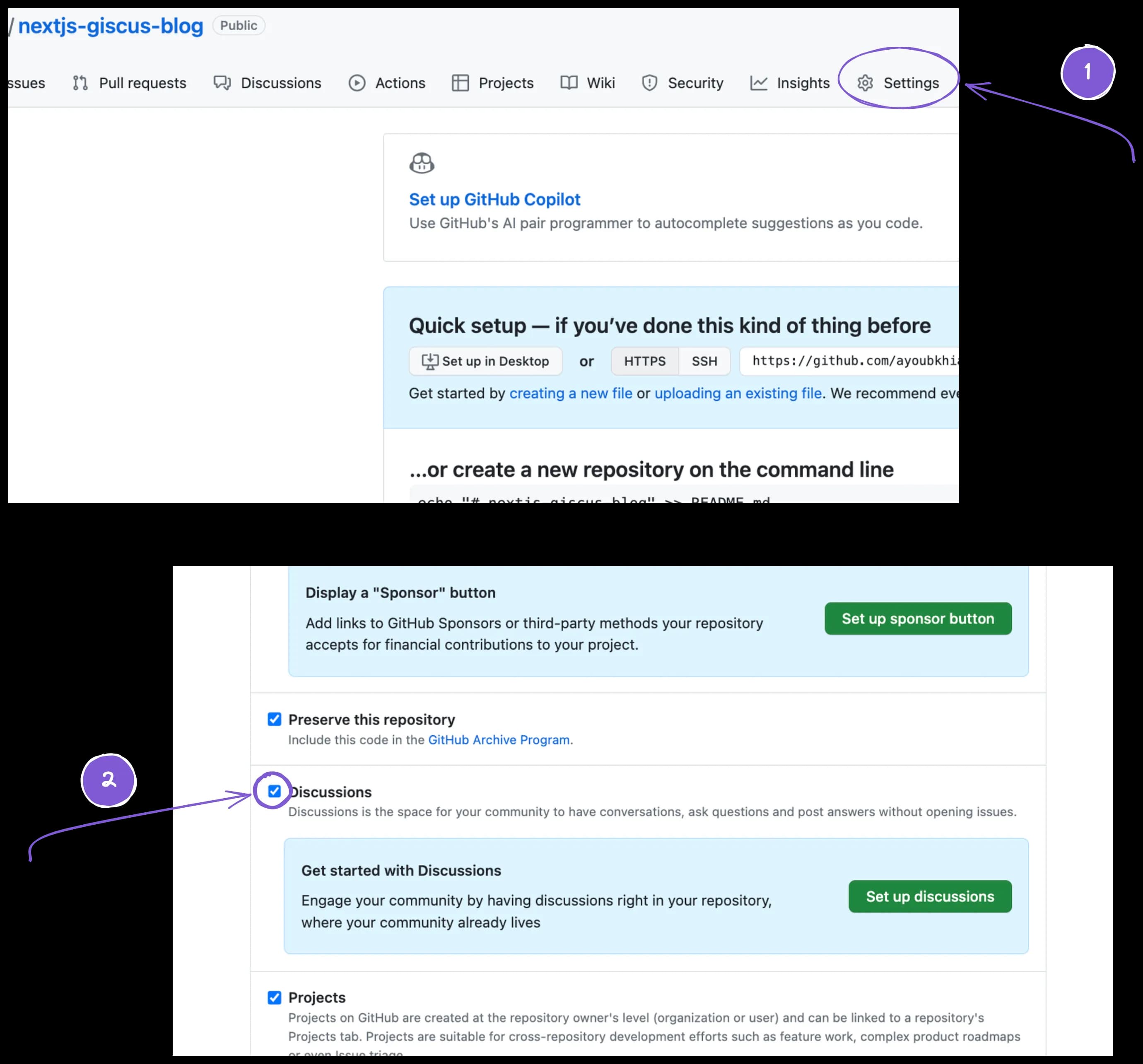 Enable GitHub Discussions