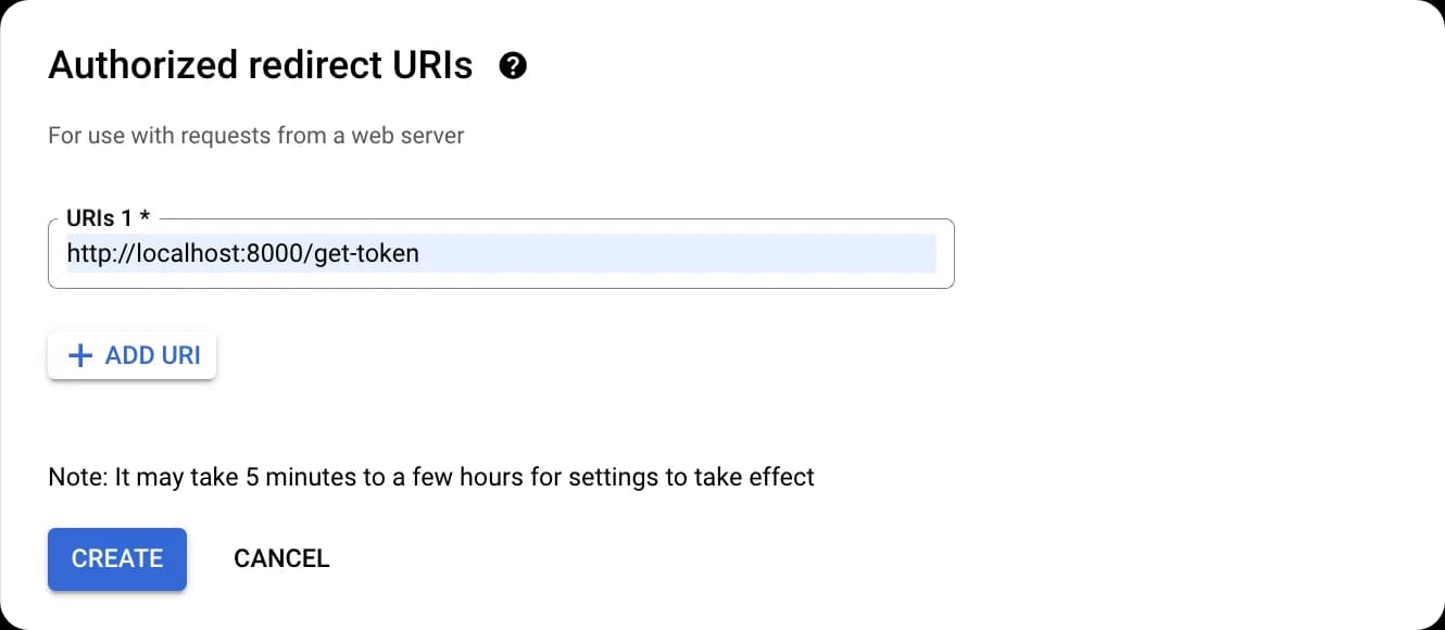 Google Console - Create OAuth Client ID