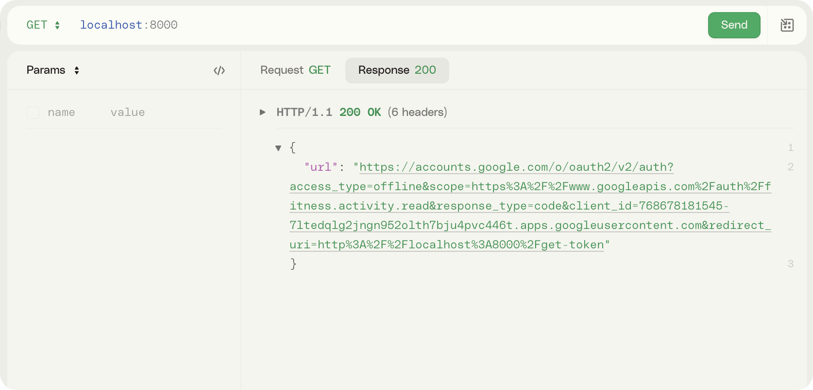 Google API - Auth URL