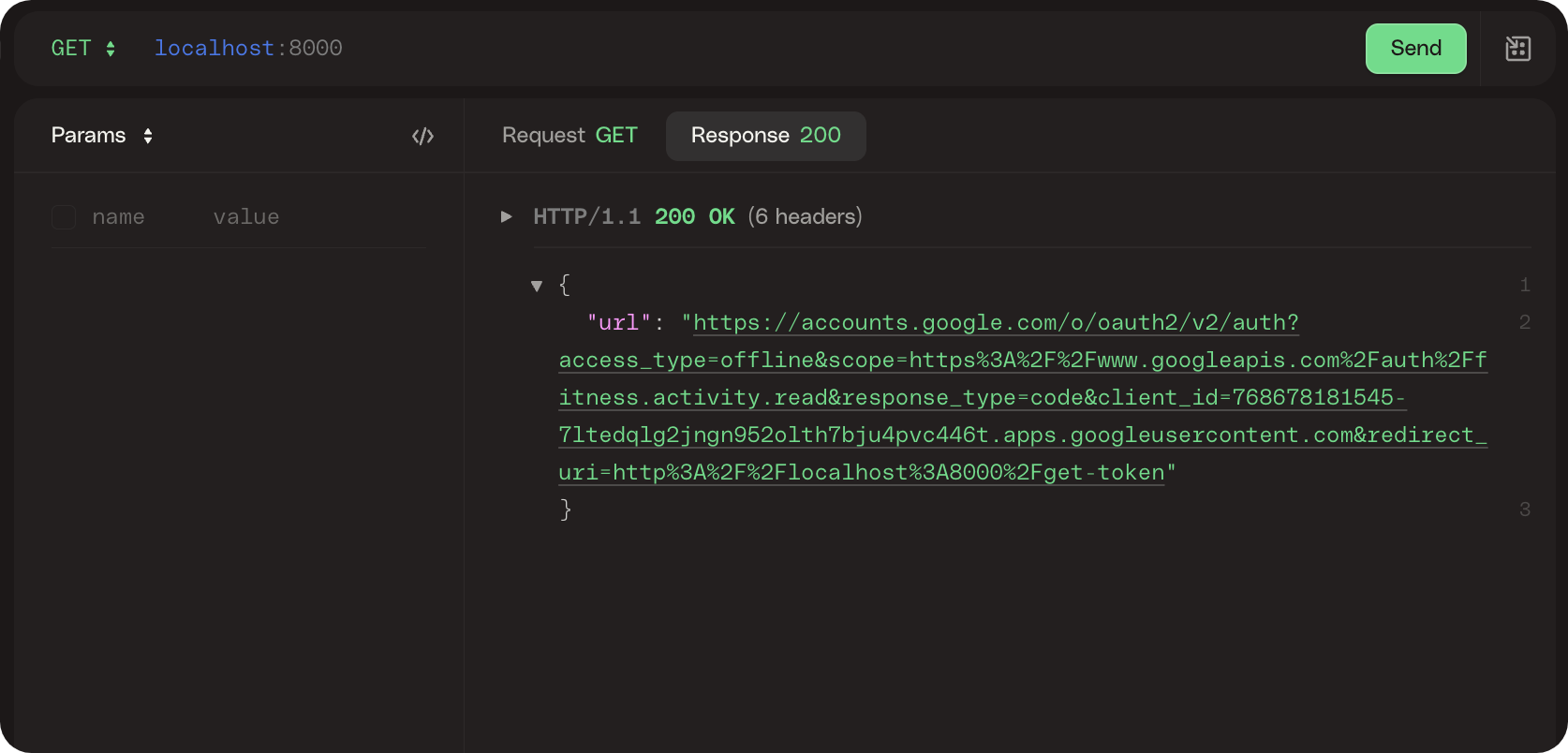 Google API - Auth URL