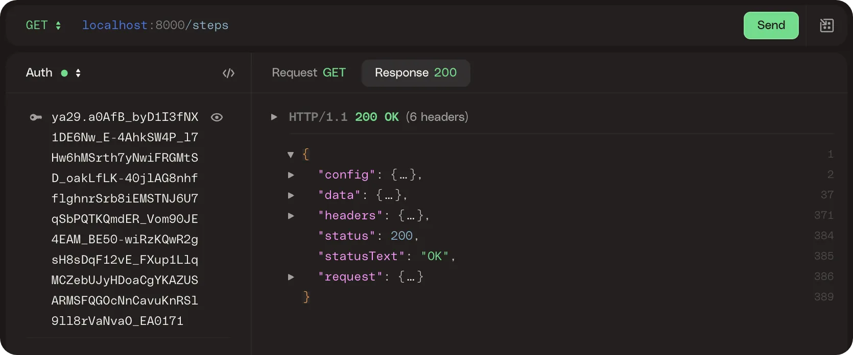 Get steps count aggregation - Google Fit API