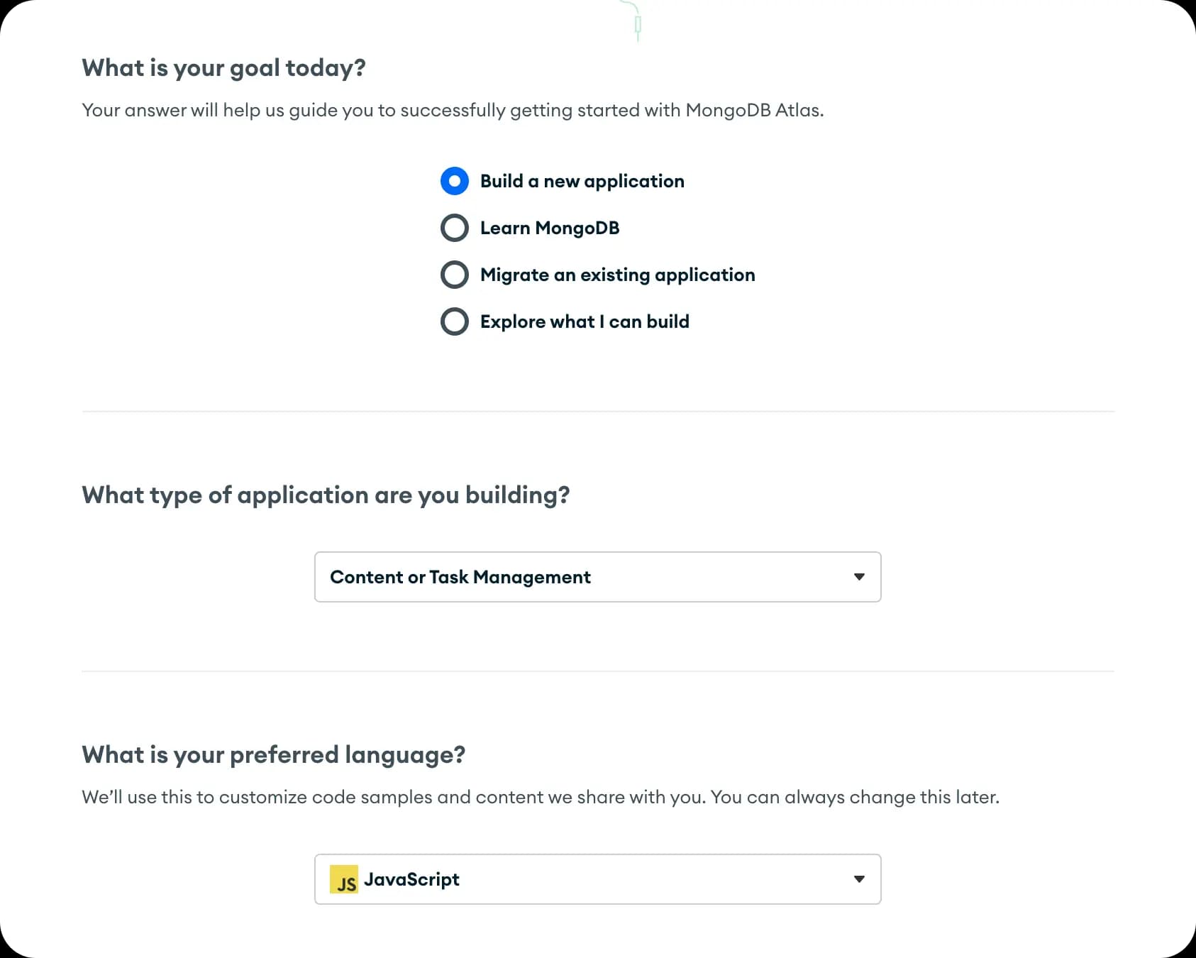 MongoDB Atlas - Cluster app information